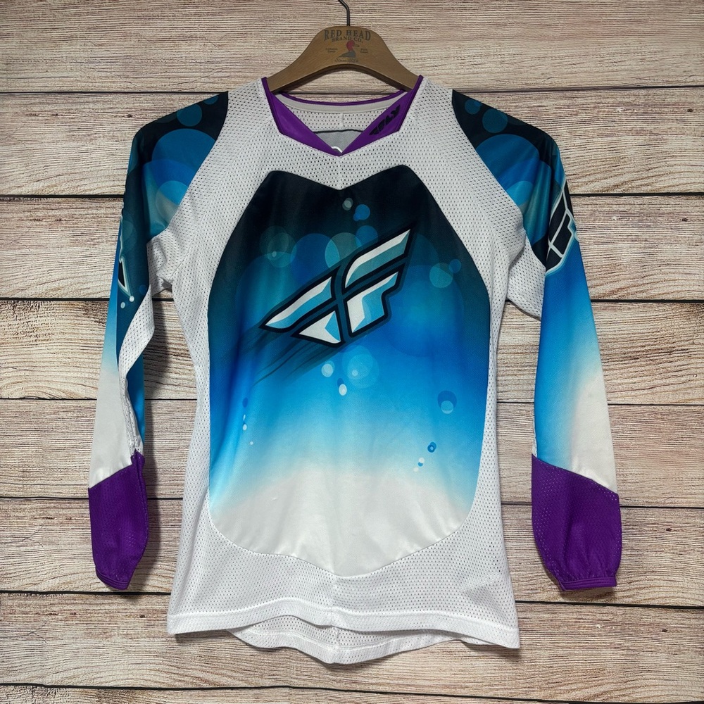 Fly Racing Purple,White,Blue Jersey